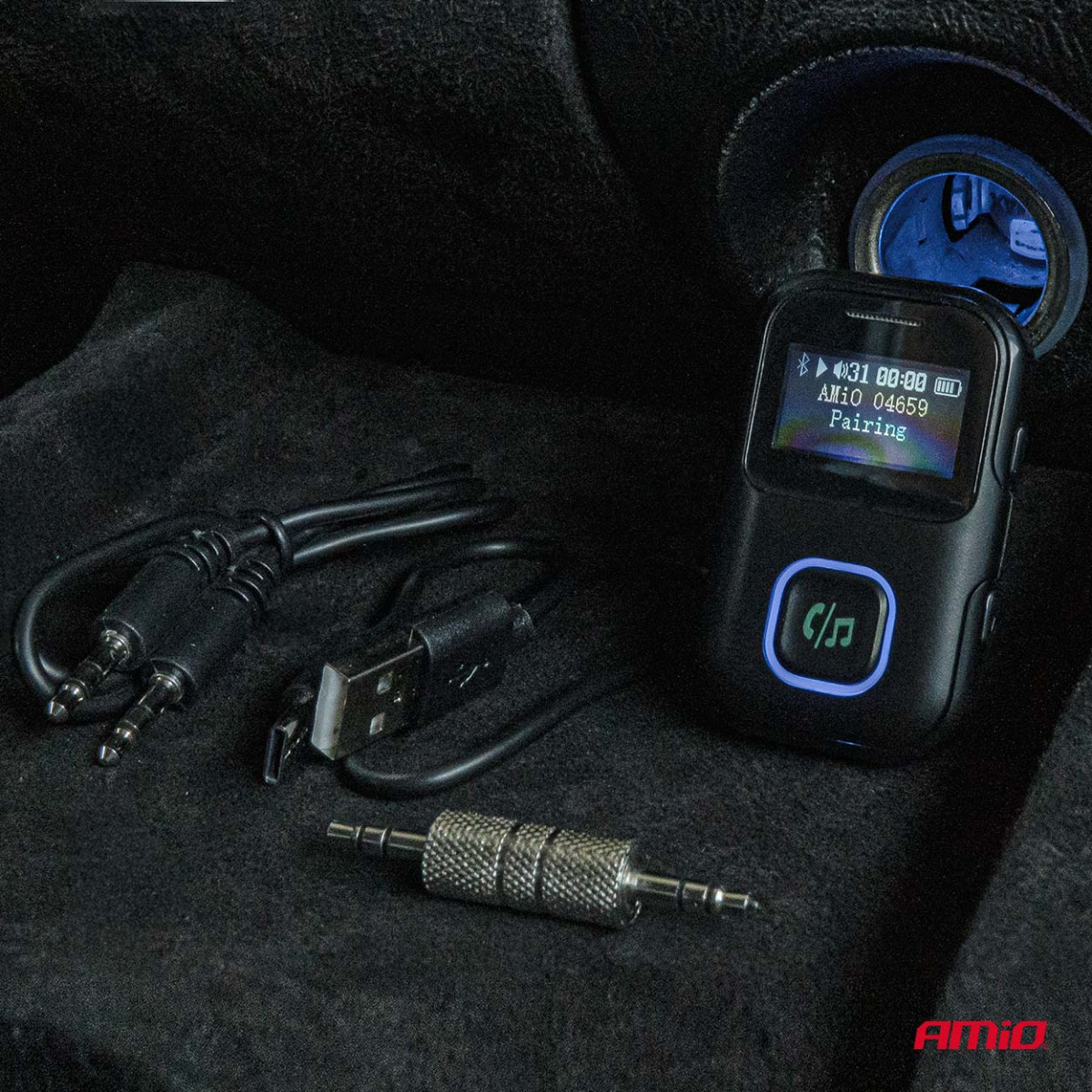 Mini jack Bluetooth imtuvas–siųstuvas su LCD AMIO-04659