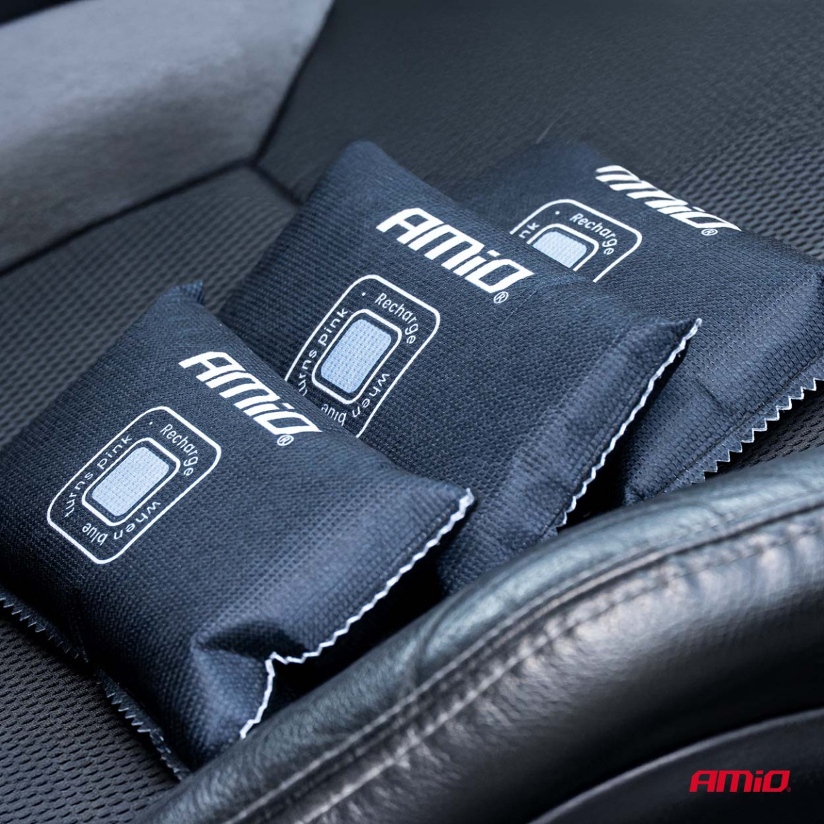 Automobilinis drėgmės sugėriklis su indikatoriumi, 3 × 400 g AMIO-04878