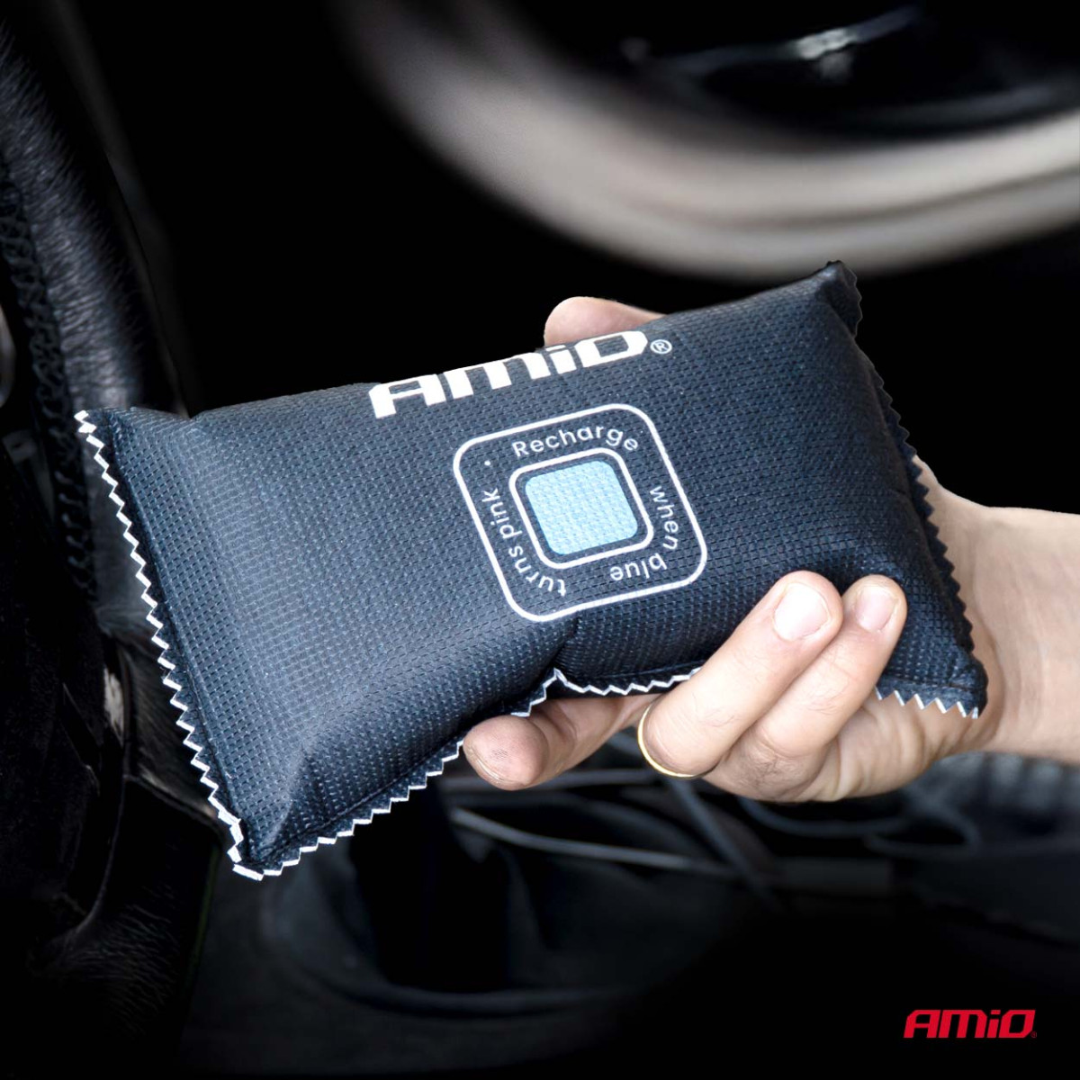 Automobilinis drėgmės sugėriklis su indikatoriumi, 400 g AMIO-04877