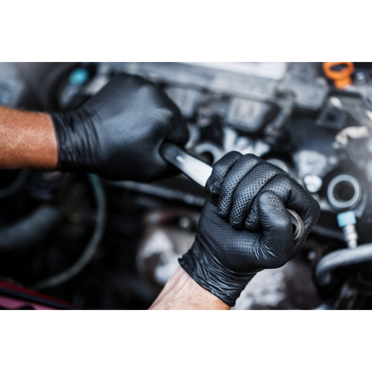 Nitrilo pirštinės GoGrip black, dydis XXL, 50 vnt.