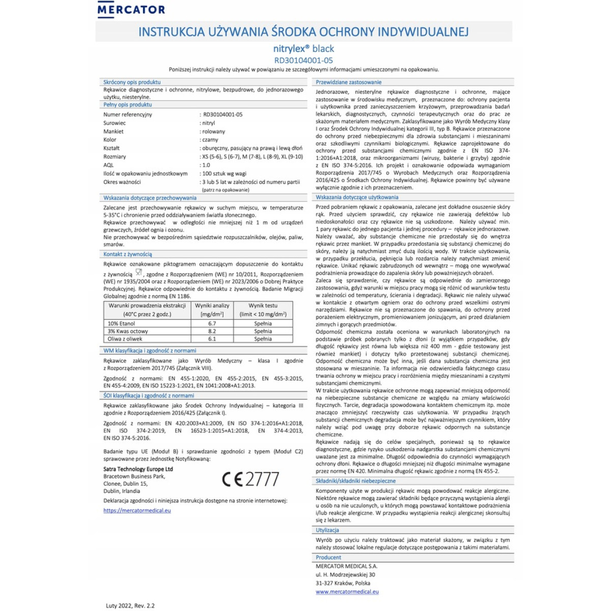 Apsauginės nitrilo pirštinės Nitrylex Black, dydis S, 100 vnt
