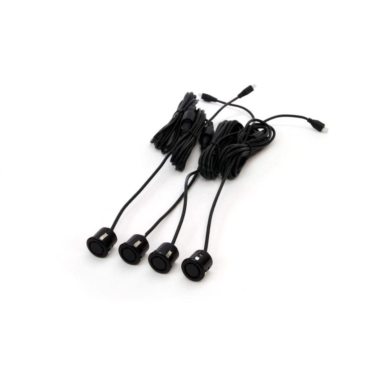 Parkavimo pagalbos sistema 4,3 TFT02 su FLIP-UP CAM-305 LED kamera, 4 juodi jutikliai GOLD 18 mm