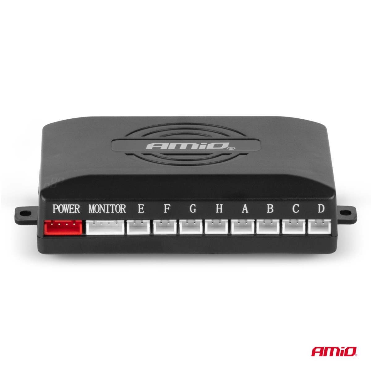 Parkavimo pagalbos sistema LED, 8 juodi jutikliai, vidinis montavimas 16,5 mm AMIO-02256