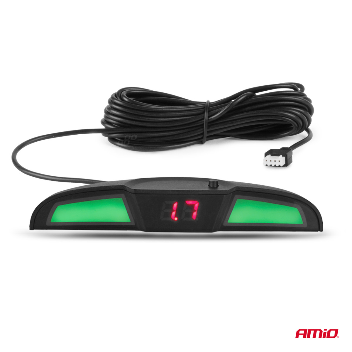 Parkavimo pagalbos sistema LED COB, 4 juodi jutikliai 22 mm AMIO-02281