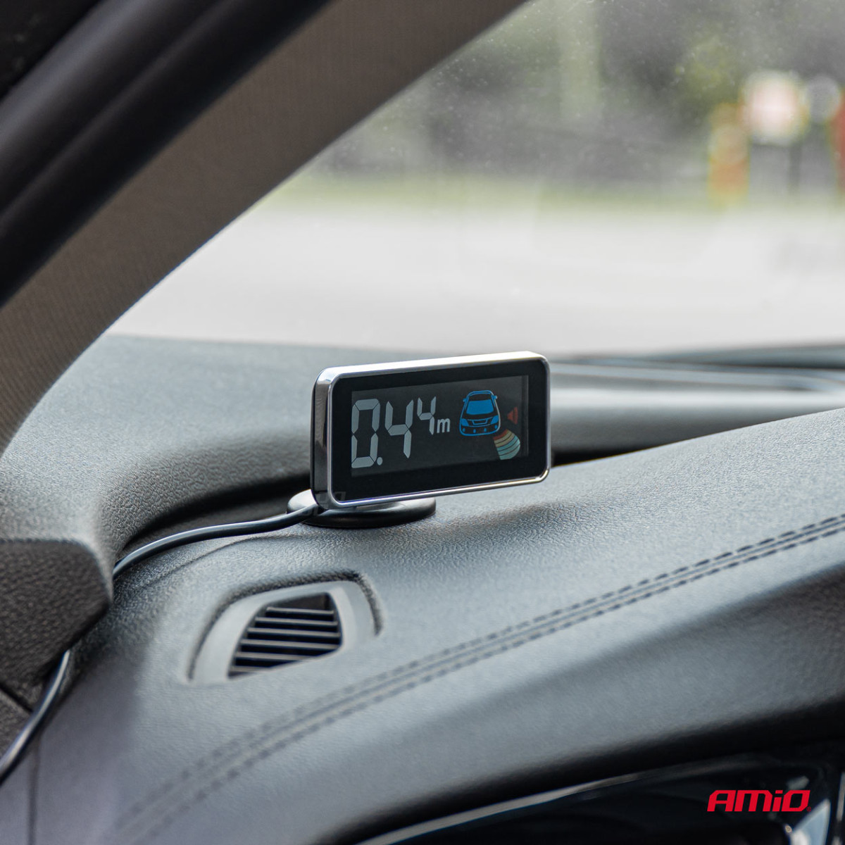 Parkavimo pagalbos sistema LED-GRAF 3D, 4 juodi jutikliai 16,5 mm, vidinis montavimas AMIO-03190