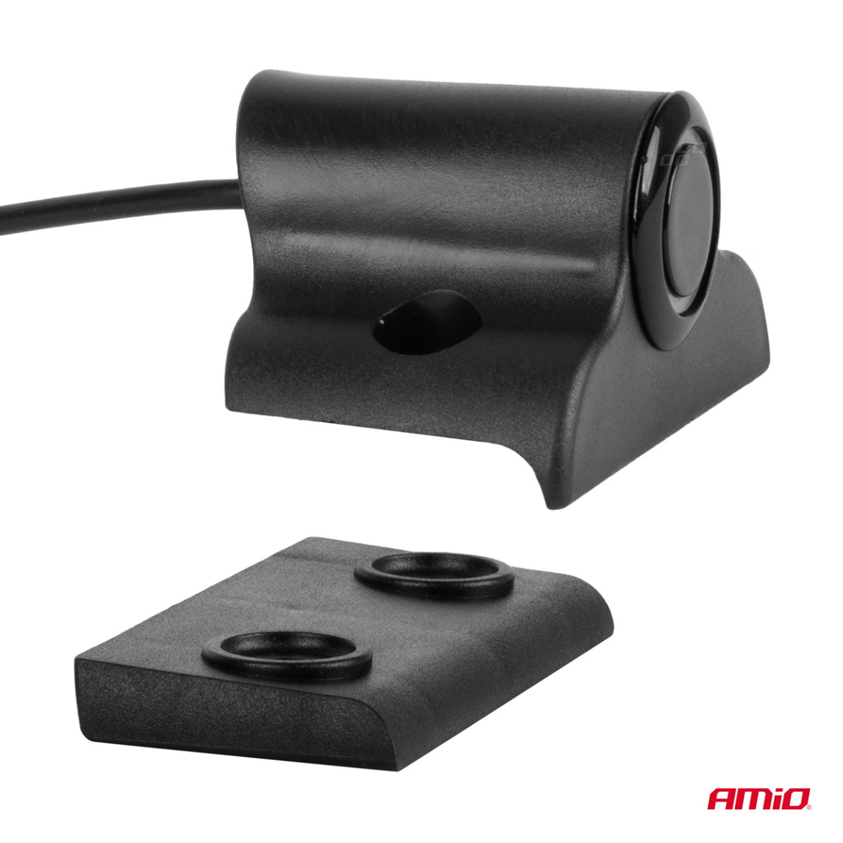 Parkavimo pagalbos sistema LED-GRAF, 4 juodi jutikliai 19 mm, sunkvežimiams AMIO-02280