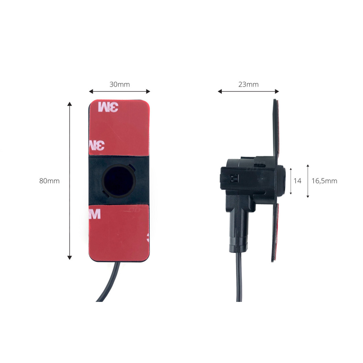 Parkavimo pagalbos sistema TFT01 4,3" su CAM-402 LED kamera, 4 juodi jutikliai, vidinis montavimas