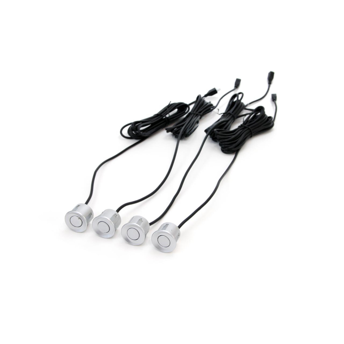 Parkavimo pagalbos sistema TFT02 4,3" su HD-315-LED kamera, 4 sidabro spalvos jutikliai