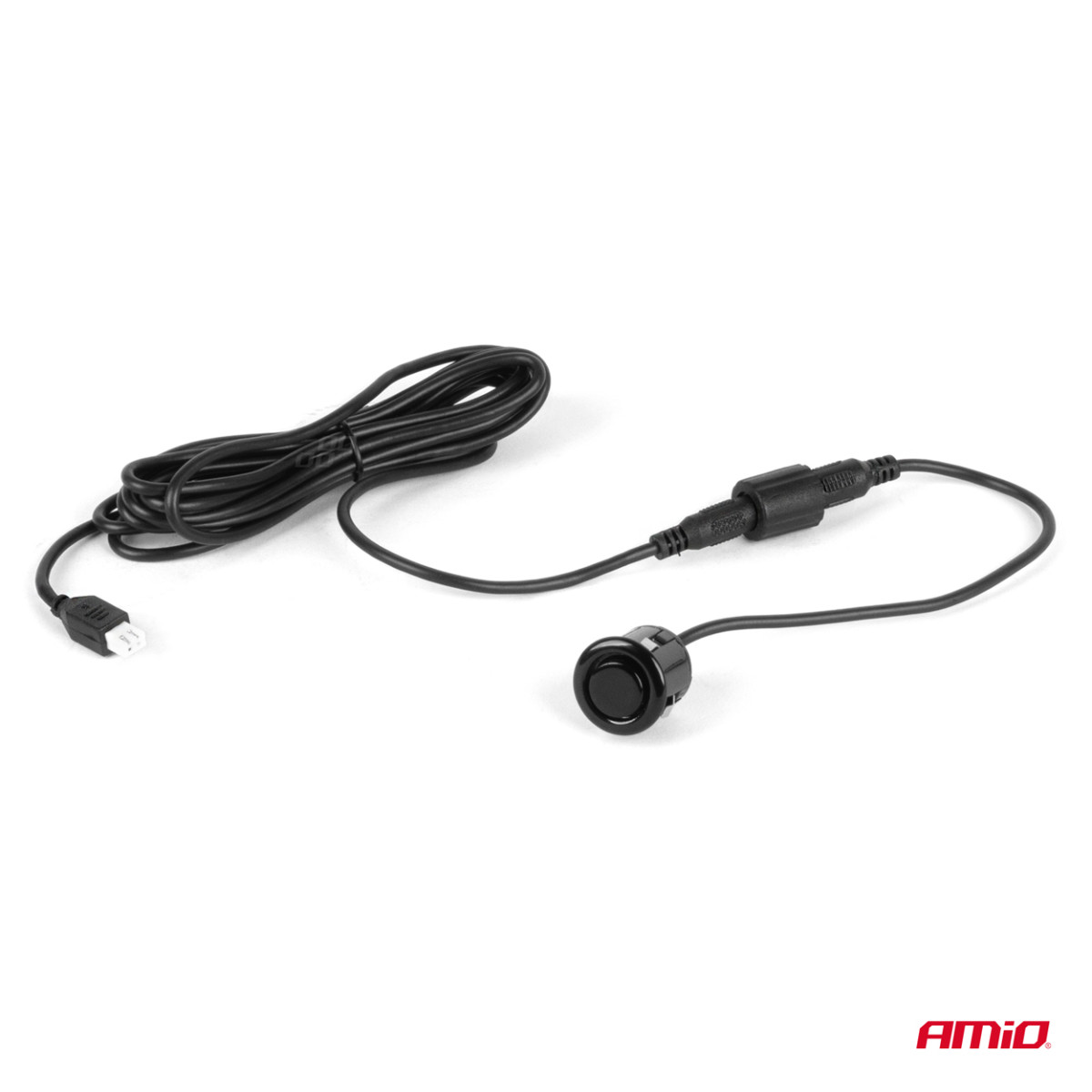 Parkavimo pagalbos sistema su garso signalu, 8 juodi jutikliai GOLD 18mm AMIO-01604