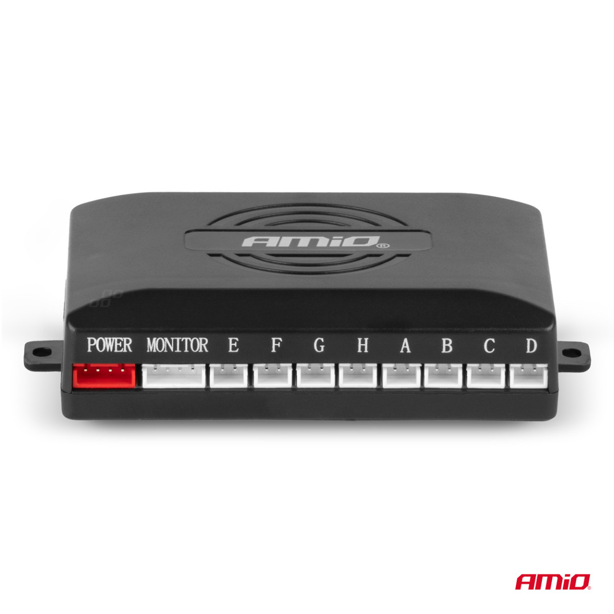 Parkavimo pagalbos sistema su garso signalu, 8 sidabro spalvos jutikliai 22 mm AMIO-01596