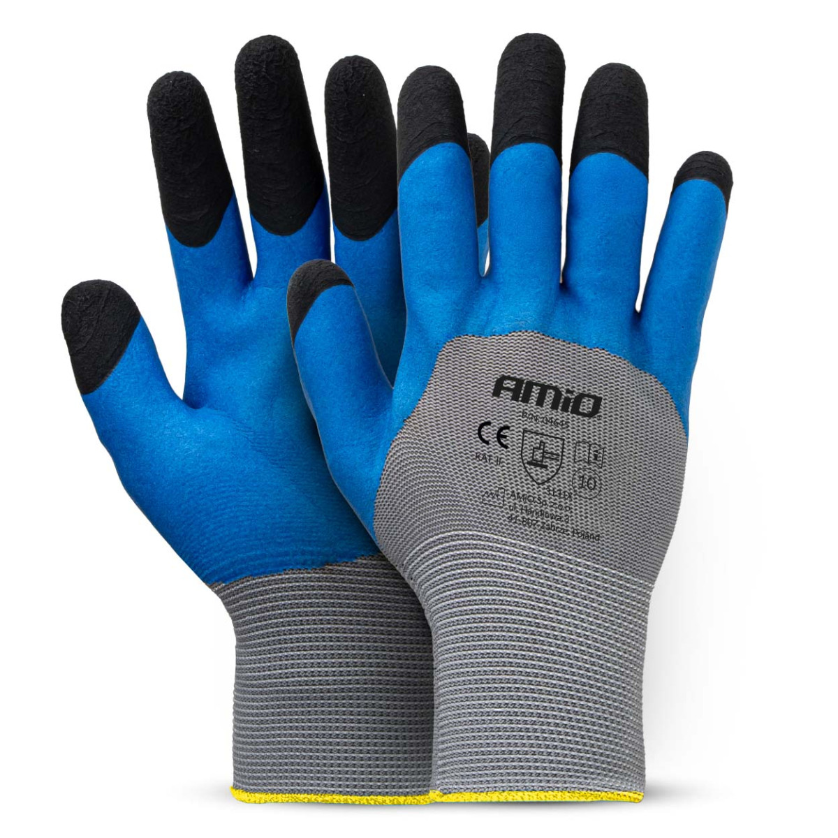 Darbinės PE latekso pirštinės su 3/4 putų danga, dydis 10, 4 vnt. (2 poros), 3131X