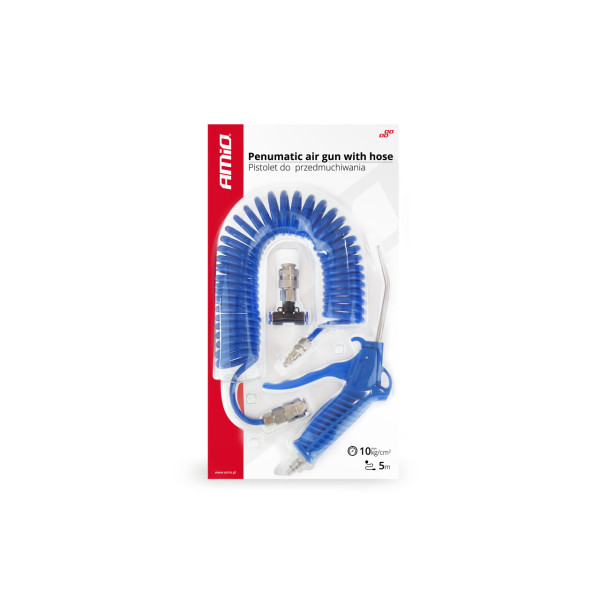 Pneumatinis pūtimo pistoletas su žarna ir T-jungtimis 10 ATM AMIO-02158