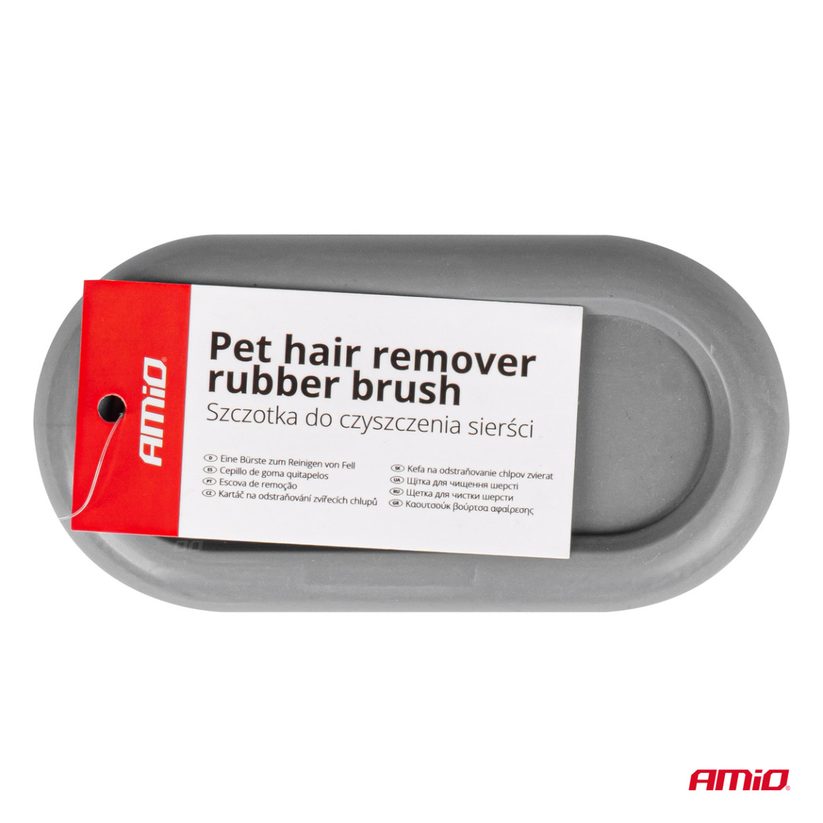 Guminis šepetys gyvūnų plaukams šalinti AMIO-04020