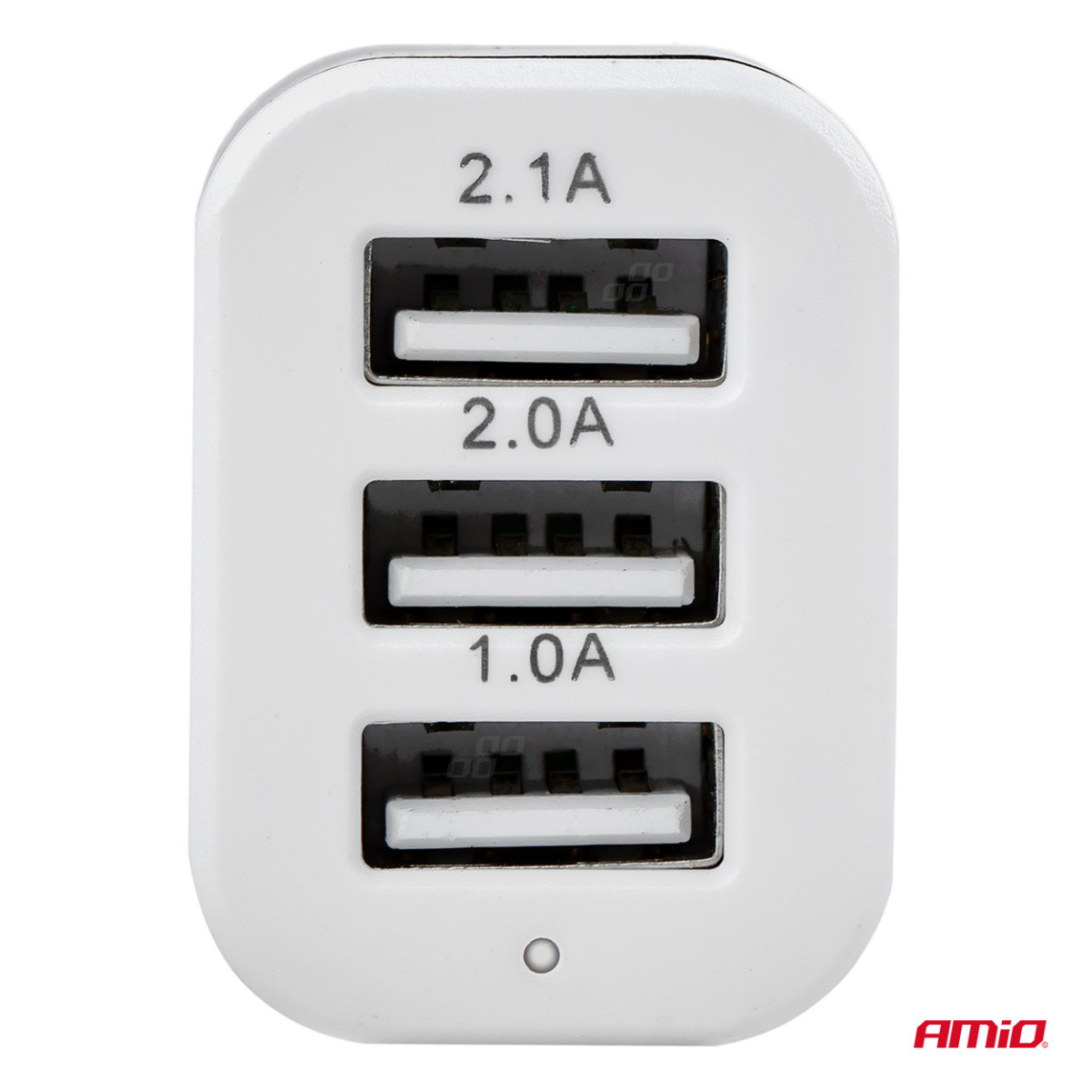 Automobilinis telefono įkroviklis 3xUSB baltas PCH-03