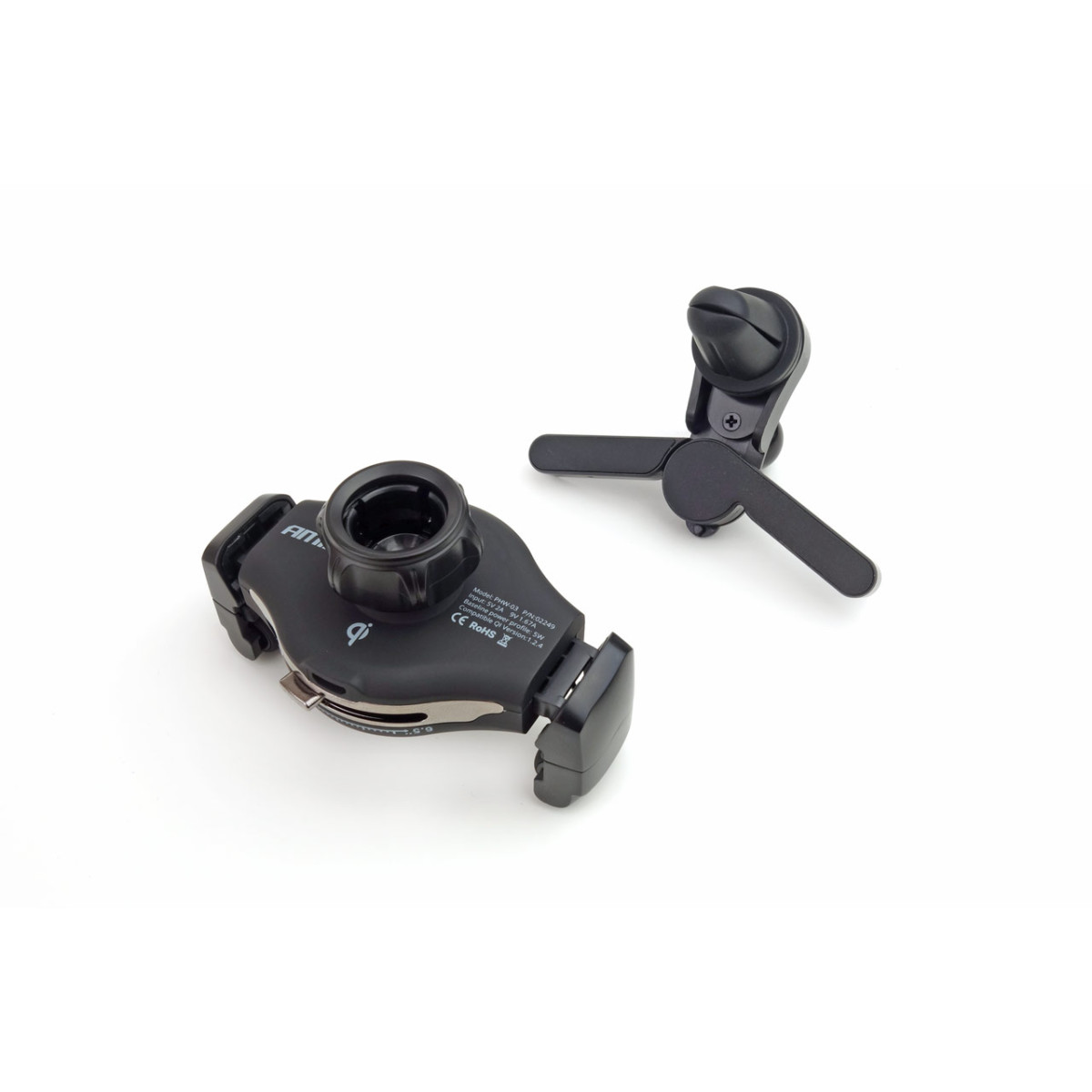 Telefono laikiklis su belaidžiu įkrovikliu COMBO QC 3.0 PHW-03