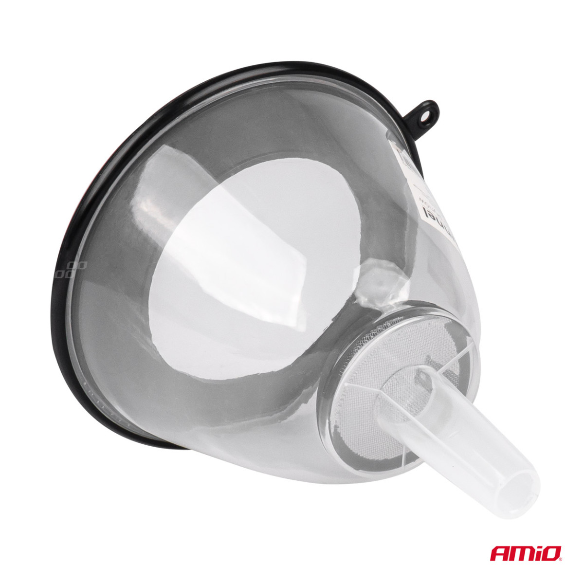 Plastikinis piltuvėlis su dangteliu ir filtru 13,5 cm, AMIO-04042