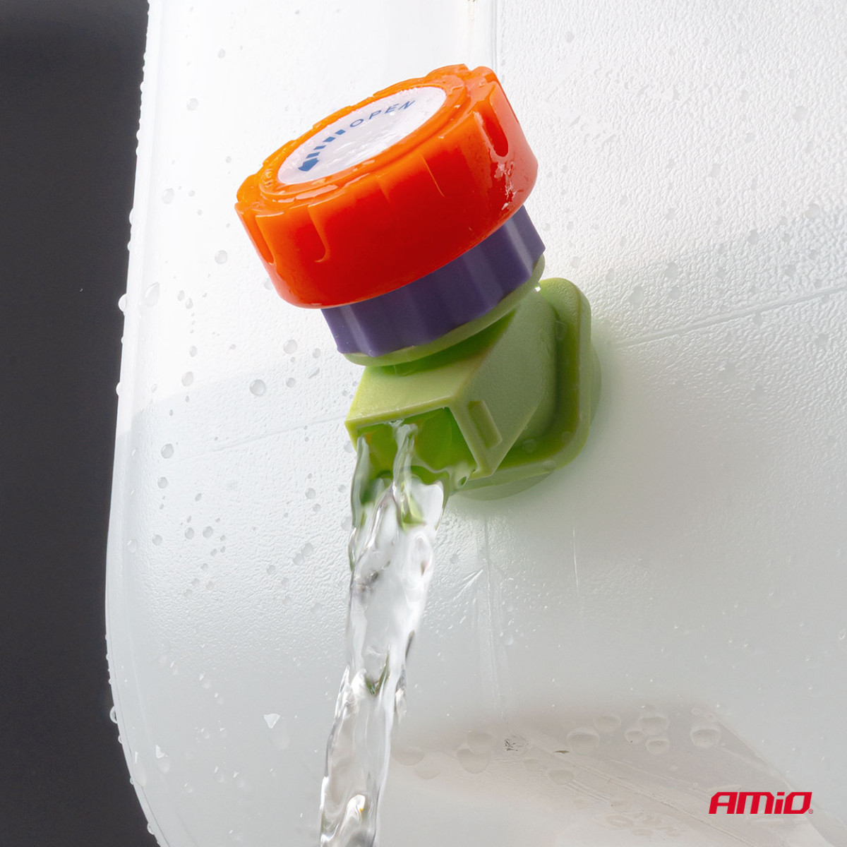 Plastikinis vandens bakelis su kraneliu, 10 l, AMIO-05143