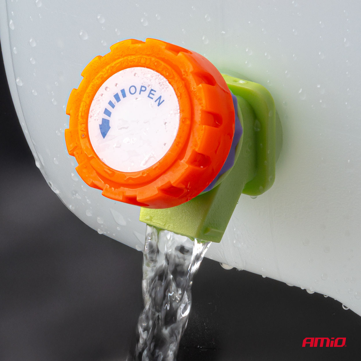 Plastikinis vandens bakelis su kraneliu, 10 l, AMIO-05143