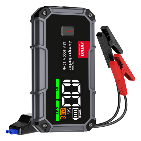3in1 Automobilinis užvedimo įrenginys/LED/Powerbank 12V 12Ah 1000A PRO AMIO-04676