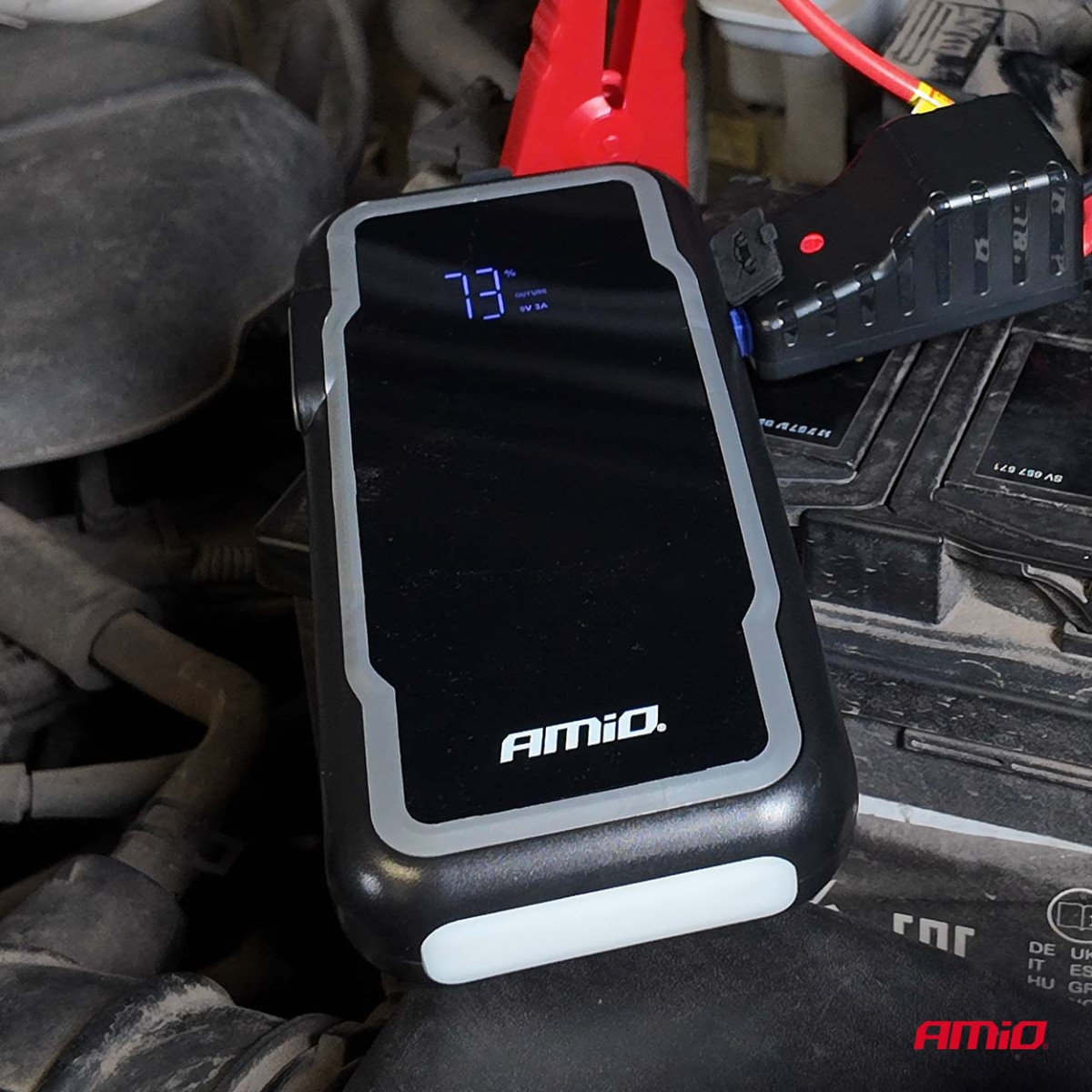 3in1 Automobilinis užvedimo įrenginys/LED/Powerbank 12V 12Ah 1600A AMIO-04678