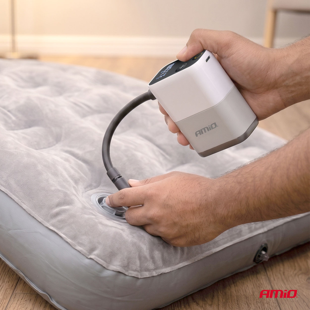 Akumuliatorinis mini oro kompresorius dviračiams, 40 W, USB-C, AMIO-04946