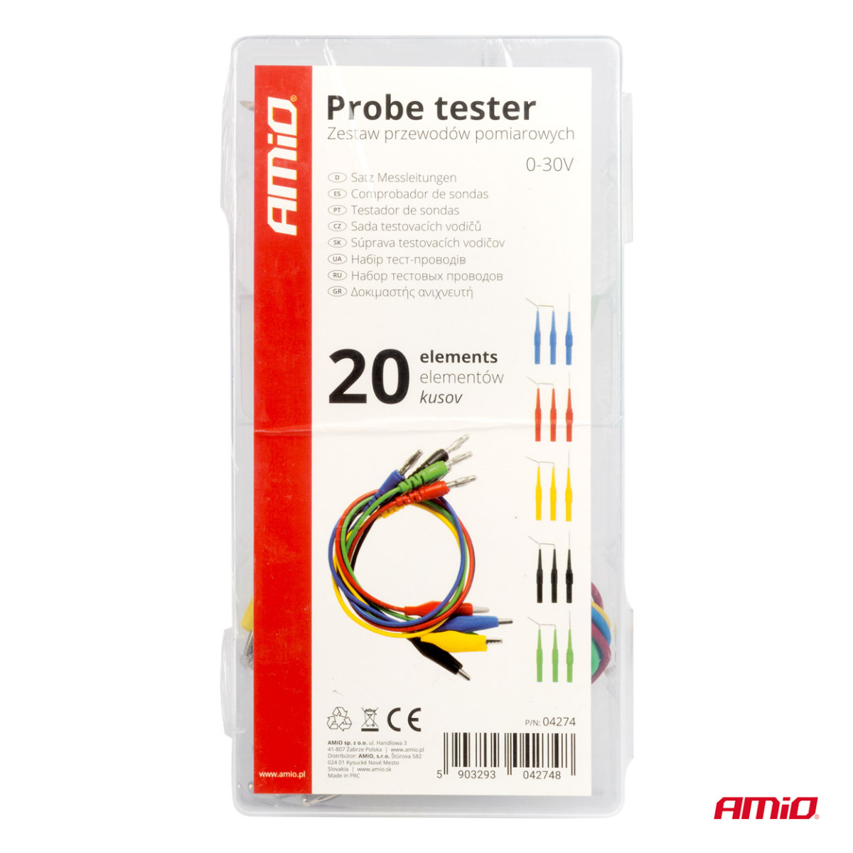 Matavimo laidų rinkinys automobiliams 20 vnt. AMIO-04274