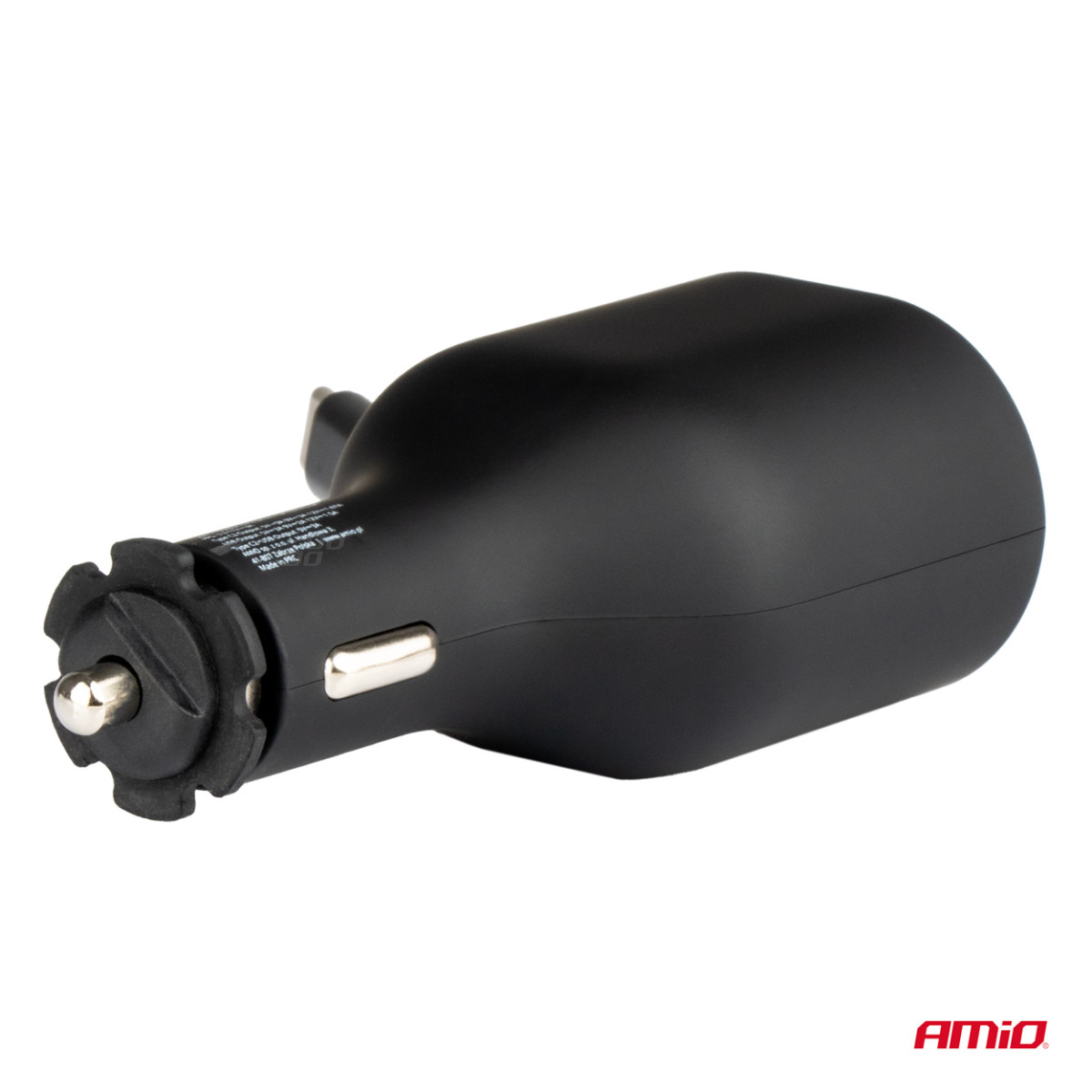 Greitas automobilinis įkroviklis 3.0 su 30W USB-C ištraukiamu kabeliu PD20W AMIO-04176