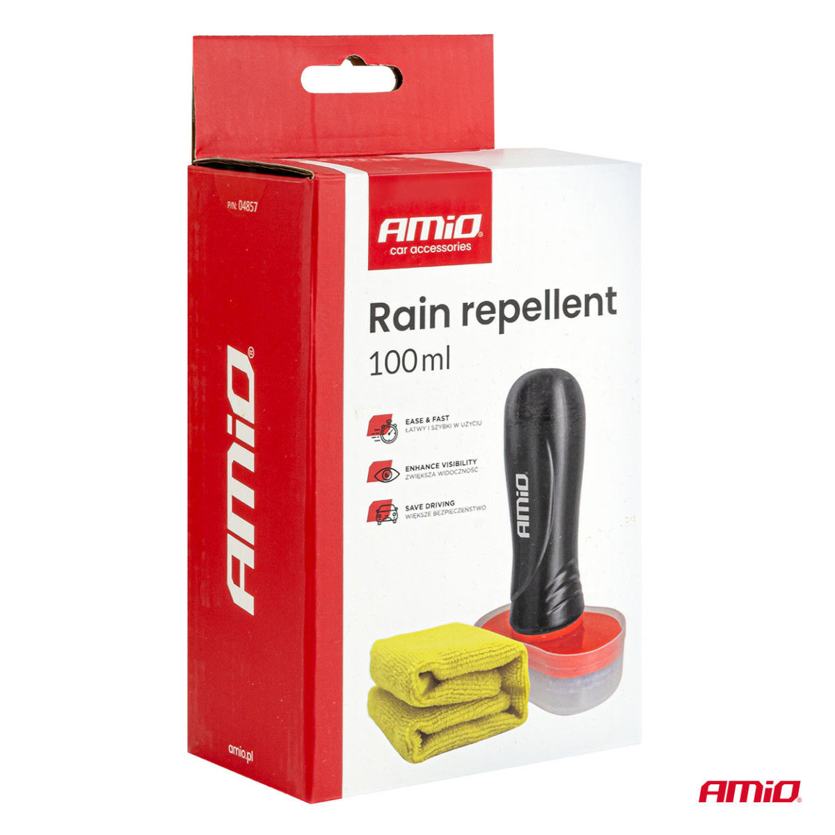 Nematomas valytuvas stiklams 100 ml AMIO-04857