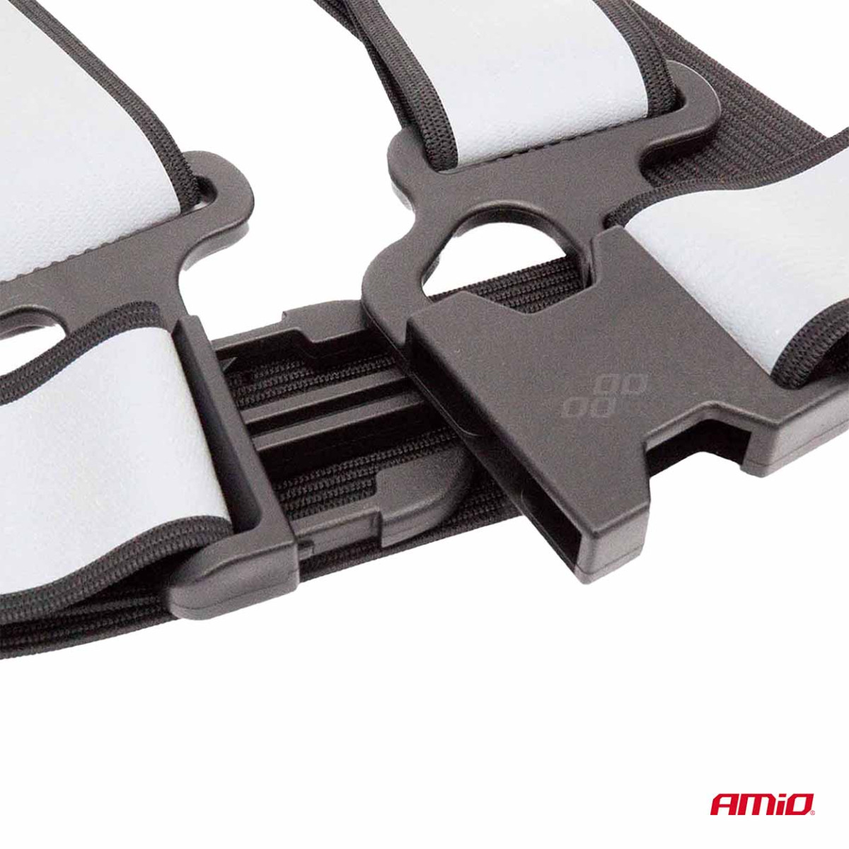 Atšvaitinė liemenė su diržais – juoda AMIO-03938