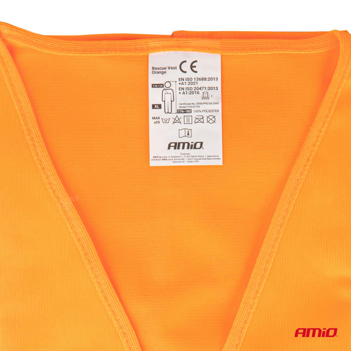 Atšvaitinė liemenė XL, oranžinė AMIO-01735