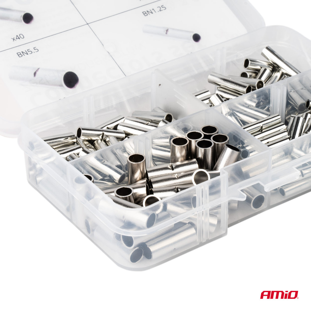 Laidų jungčių rinkinys BN1.25, BN2, BN5.5, 160 vnt. AMIO-04123