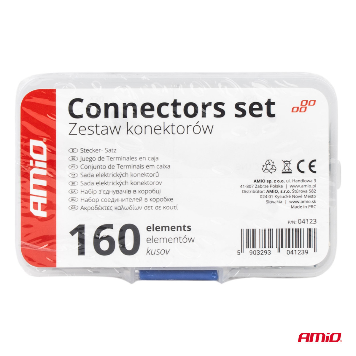 Laidų jungčių rinkinys BN1.25, BN2, BN5.5, 160 vnt. AMIO-04123
