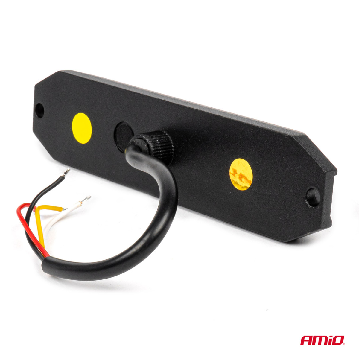 Plokščia LED įspėjamoji lemputė 6x3W 12/24V R65 R10 AMIO-03930