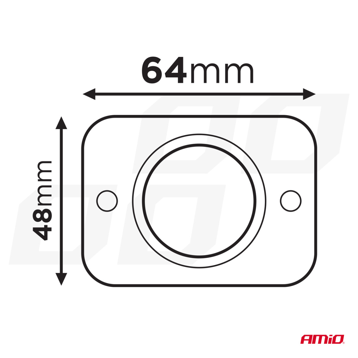 Kvadratinis atsparus vandeniui telefono įkroviklis su raudonu LED apšvietimu, USB + USB C QC3.0 12/24V