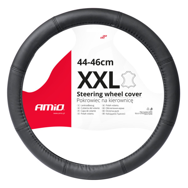 Automobilio vairo užvalkalas 44-46 cm, natūrali oda, SWC-48-XXL