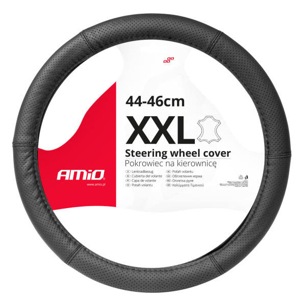 Automobilio vairo užvalkalas 44-46 cm, natūrali oda, SWC-50-XXL