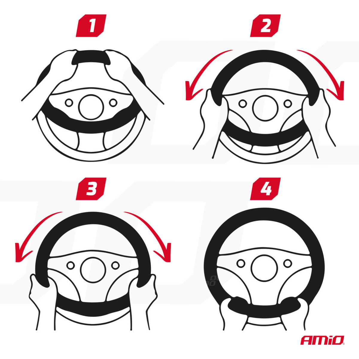 Automobilio vairo užvalkalas 37-39 cm, natūrali oda, SWC-48-M
