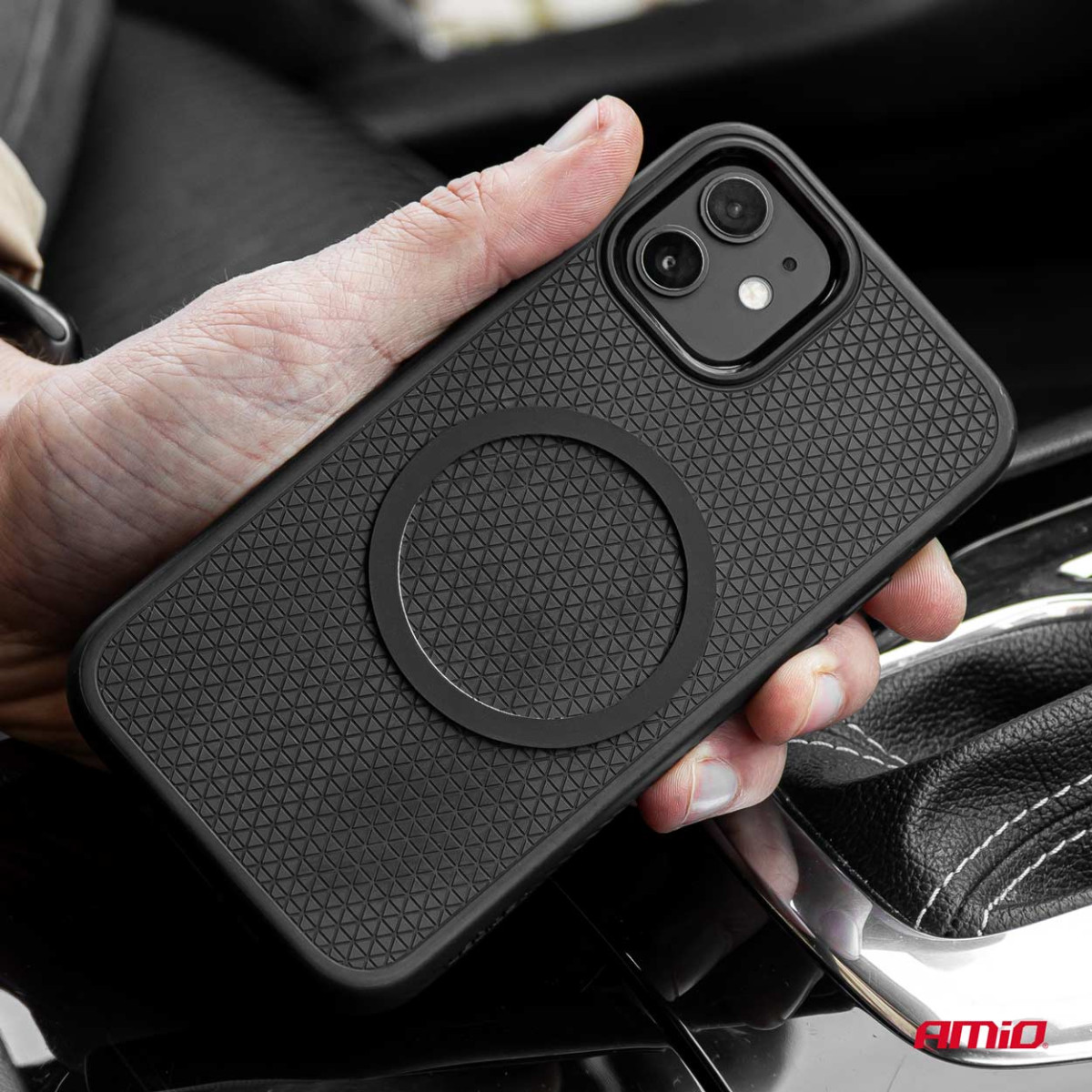 Telefono laikiklis su siurbtuku ir belaidžiu įkrovikliu 15W My Mag AMIO-03776