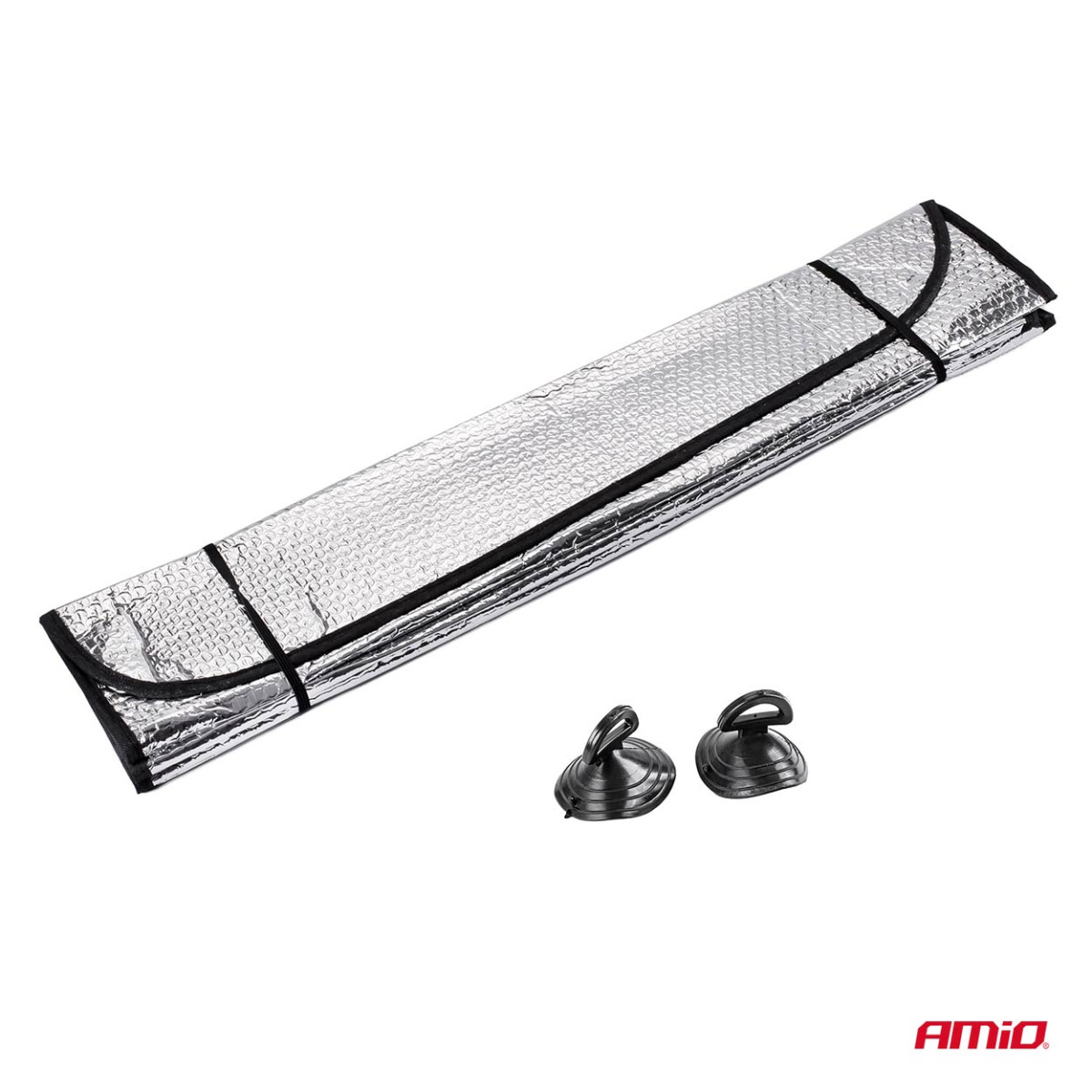 Priekinio stiklo apsauga 145x70 cm, sidabrinė, PE burbulinė AMIO-01532