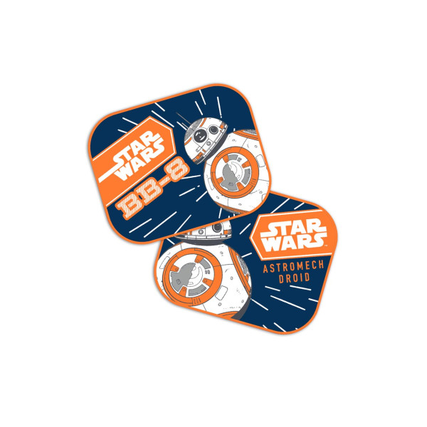 Šoninės saulės užuolaidėlės automobiliui 44x35 cm, 2 vnt., Star Wars BB-8