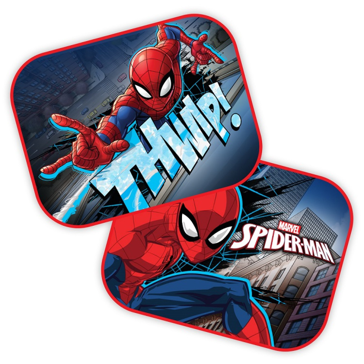 Šoninės saulės užuolaidėlės automobiliui 44x35 cm, 2 vnt., Spider-Man