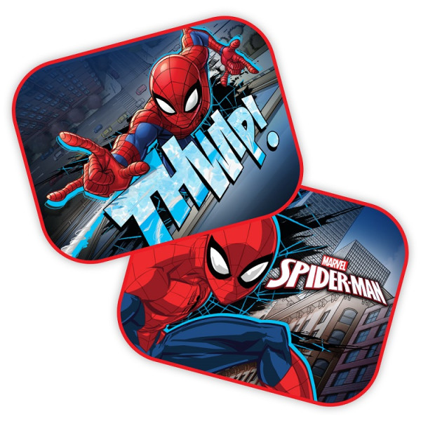 Šoninės saulės užuolaidėlės automobiliui 44x35 cm, 2 vnt., Spider-Man