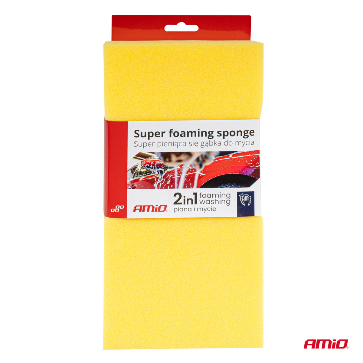 Automobilio plovimo kempinė, minkšta, super putojanti, 28x14x7 mm AMiO-03842