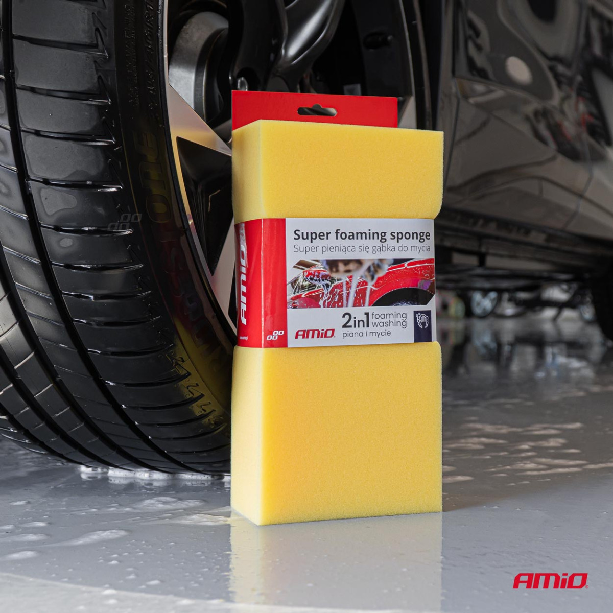 Automobilio plovimo kempinė, minkšta, super putojanti, 28x14x7 mm AMiO-03842