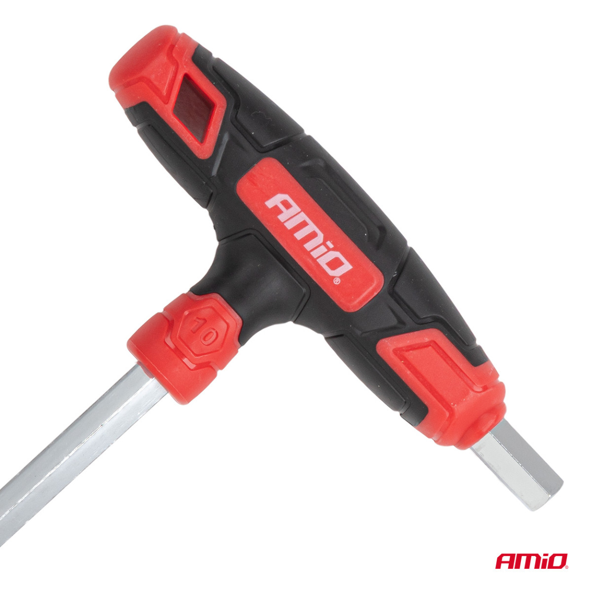 HEX (imbus) raktų rinkinys su T formos rankena, 8 vnt. AMIO-04826