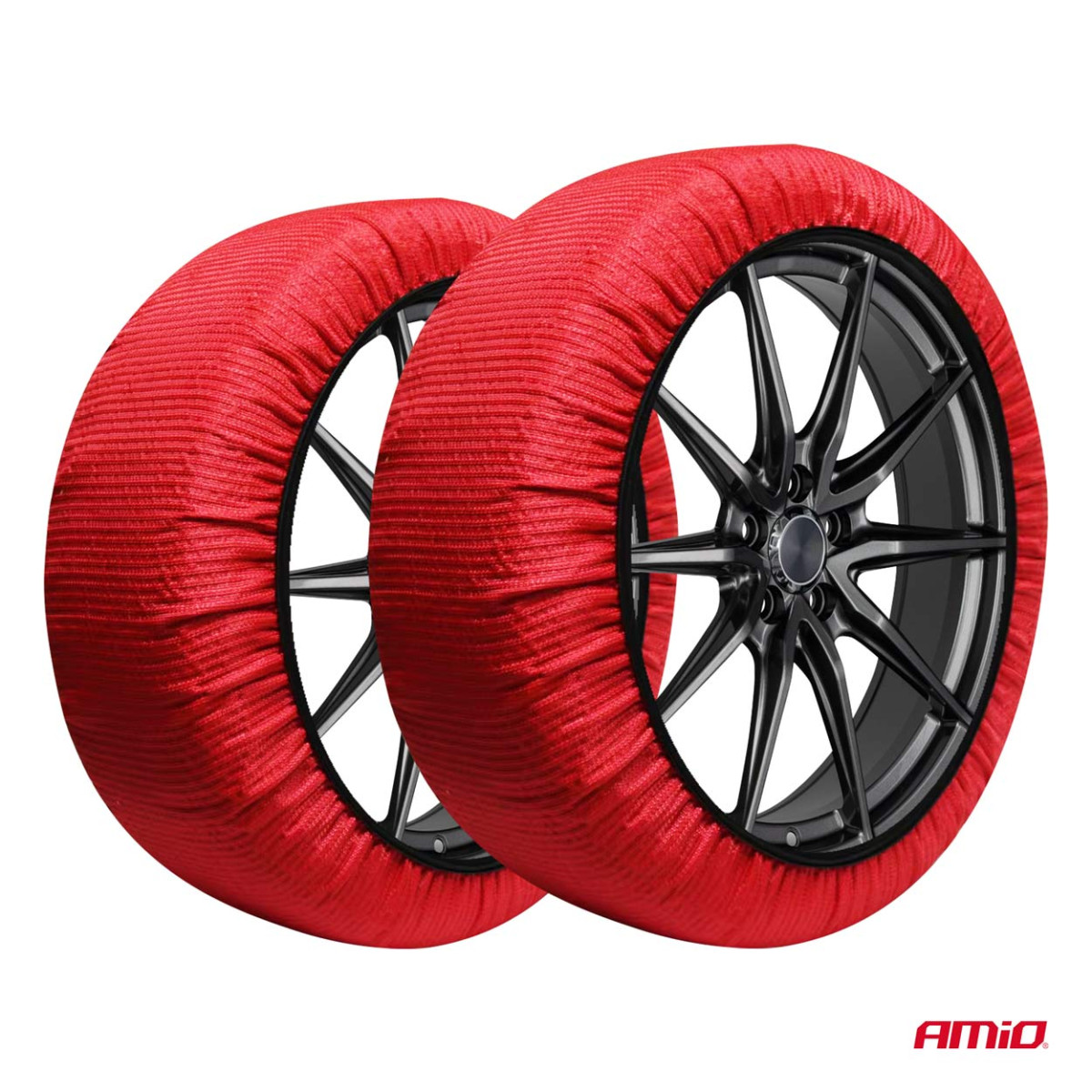 Tekstilinės sniego grandinės 3D, L, 2 vnt.