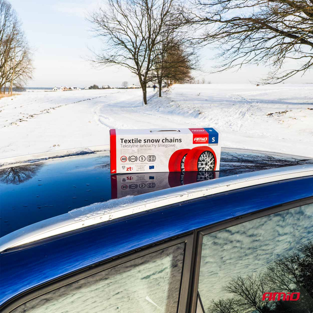 Tekstilinės sniego grandinės, S, 2 vnt.