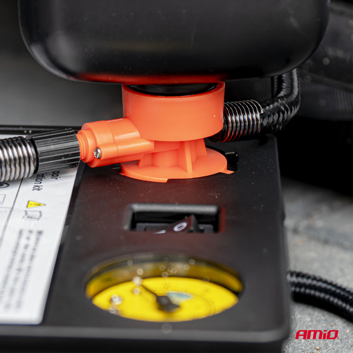 Padangų remonto rinkinys su kompresoriumi, 12 V, 31 mm, AMIO-04930