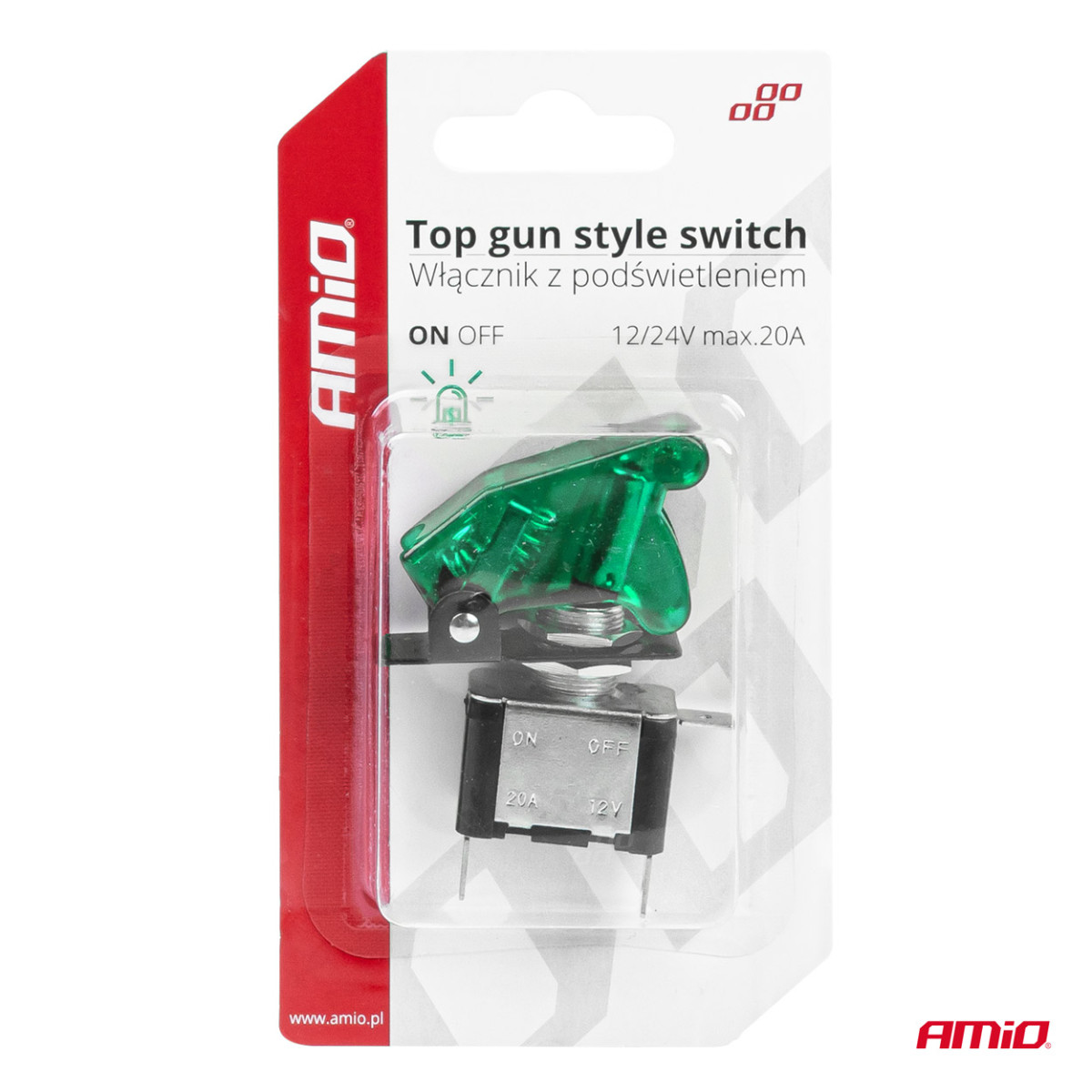 „Top Gun“ jungiklis su žaliu apšvietimu AMIO-03093