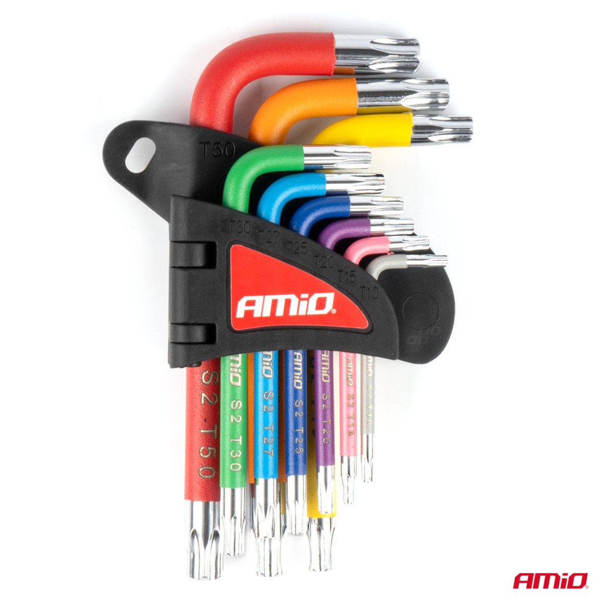 Trumpi TORX raktai, 9 vnt., S2 AMIO-04300